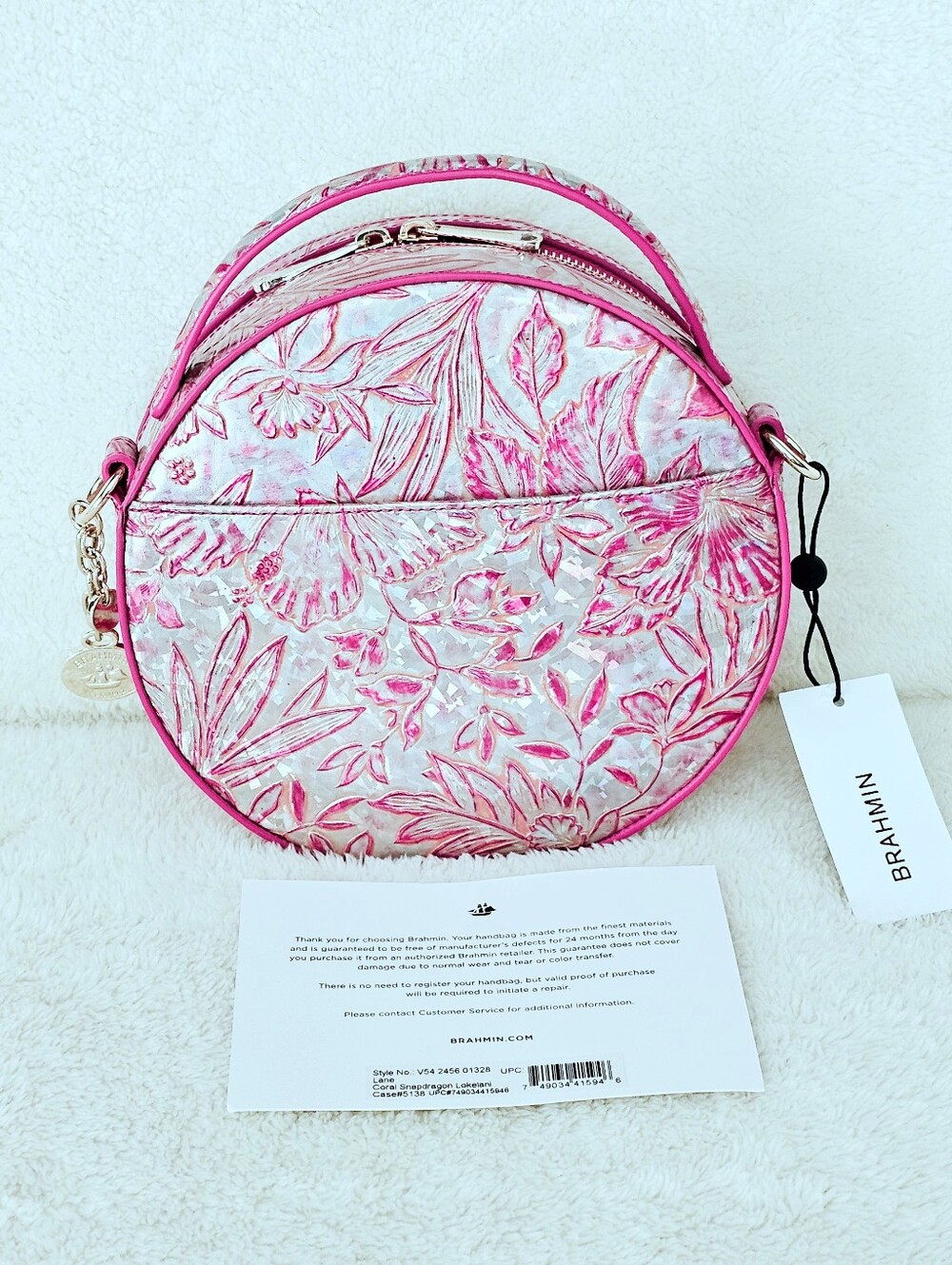 NWT Brahmin CORAL SNAPDRAGON LOKELANI Lane w/Jane Wallet - Picture 3 of 16
